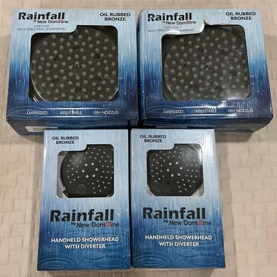 4 New Domaine Rainfall Showerheads