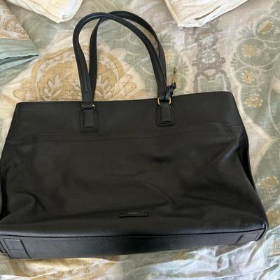 Fossil Black Leather Tote 