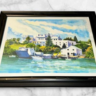 Signed Bermuda Watercolor 