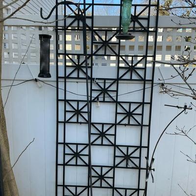Metal Arbor Wall With Shepherds Hook 