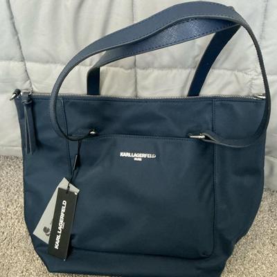 NWT Navy Karl Lagerfeld Tote Purse 