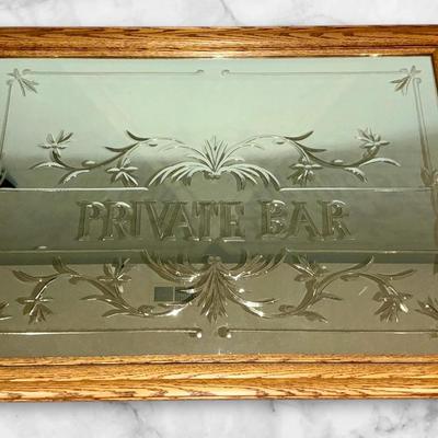 Large “Private Bar” Mirror (31.5 x 44)