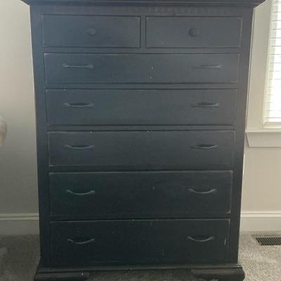 Ethan Allen Dark Finish 7 Drawer Dresser