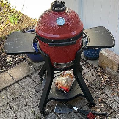 Kamado Joe Big Red Egg Ceramic Grill Cooker With Cover