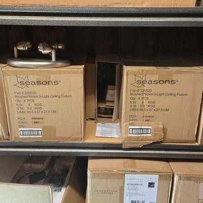 #6036 • NEW!!! (16) Brushed Nickle 3-Light Ceiling Fixture
