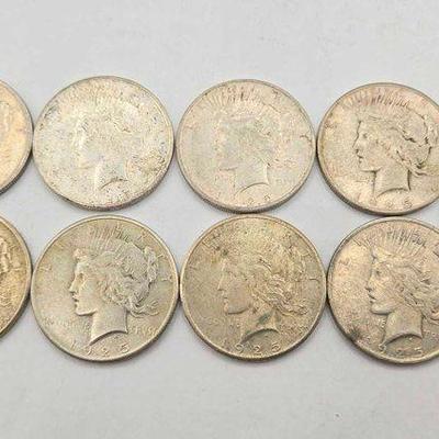 #1306 • (9) 1924 Silver Peace Dollars
