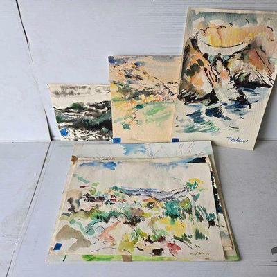 #3138 • (9) William Firschein Paintings
