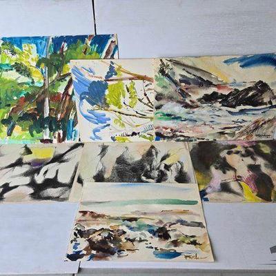 #3128 • (7) William Firschein Paintings
