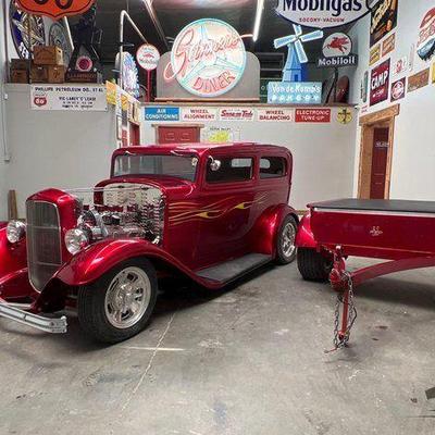 #50 • 1932 Ford Duece (Fiberglass Body) with Matching Trailer
