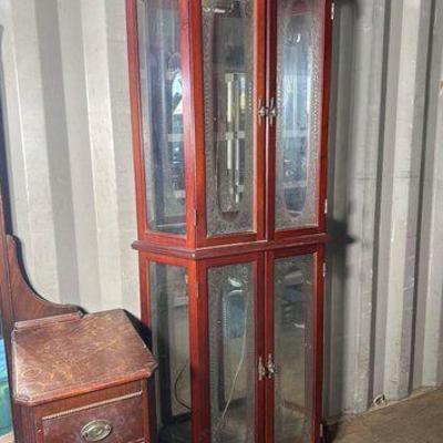 #13014 • Wooden and Glass Curio Cabinet
