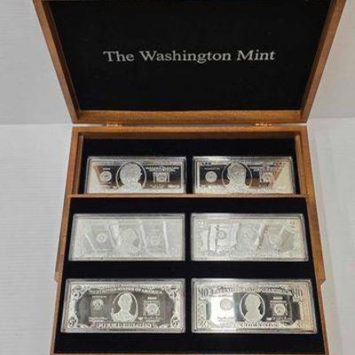 #1252 • 6 Quarter Pound .999 Fine Silver Dollars with COA
