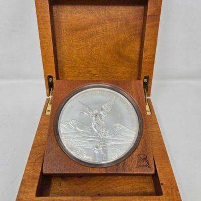 #1250 • Libertad 1kg Plata Pura Coin - .999 Fine Silver Coin with COA
