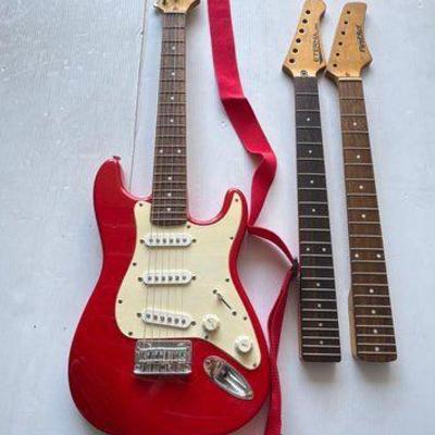 #13112 • Squire Mini by Fender Guitar, Case & More
