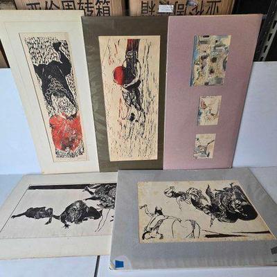 #3124 • (10) Large William Firschein Peices of Artwork

