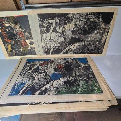 #3110 • (13) Peices of William Firschein Artwork
