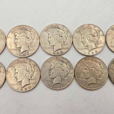 #1316 • (10) 1935 Silver Peace Dollars
