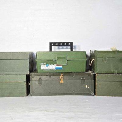 #14046 • (6) G.I. Joe Footlockers
