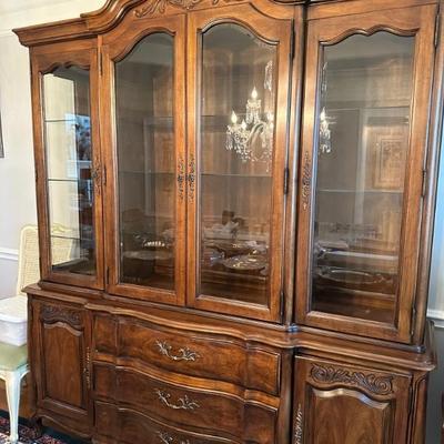 White Furniture Company China Cabinet. 88" High x 74" wide x 20" deep