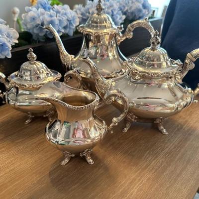 Reed & Barton Georgian Rose Sterling Silver Tea/Coffee Set. 
