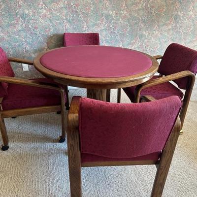Game table shown with Felt Top