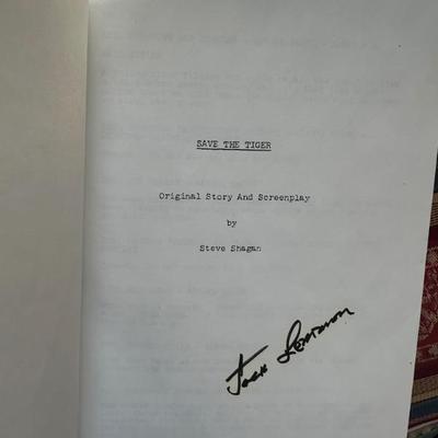 "Save The Tiger" signed by Jack Lemmon