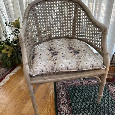 Cane Sitting Chair 22 1/2" wide x 34" high x 19" deep. 