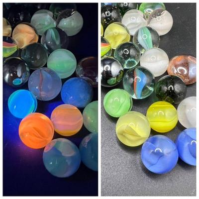 Glass Marbles — Some with Ultraviolet Glow!
