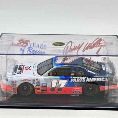 1/24 scale diecast model of Darrell Waltrip's #17 Parts America 1997 Chevy Monte Carlo NASCAR.
