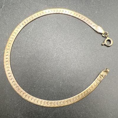 7.75” Sterling Silver Herringbone Bracelet
