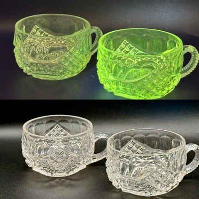 (2) Glass Cups-UV Reactive
