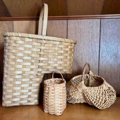 (3) Vintage Primitive Basket
