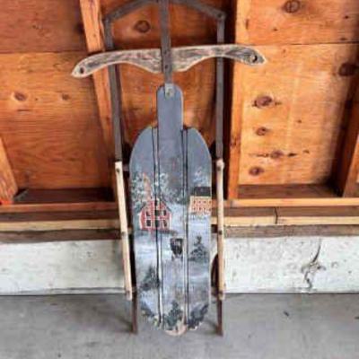 Decorative Painted Sled
