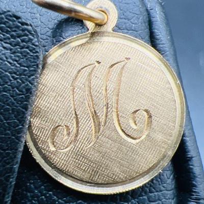 14KT Gold Monogrammed Pendant
