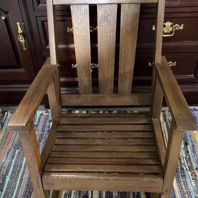 Small Children’s Vintage Wooden Rocking Chair