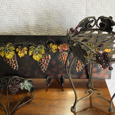 Vintage Grape Decor, Wall Hanging, Small Shelf  And More