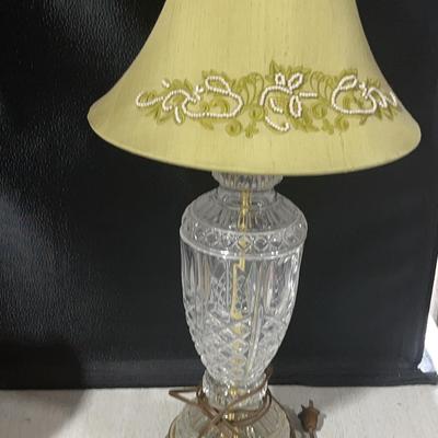 Clear Cut Glass Lamp