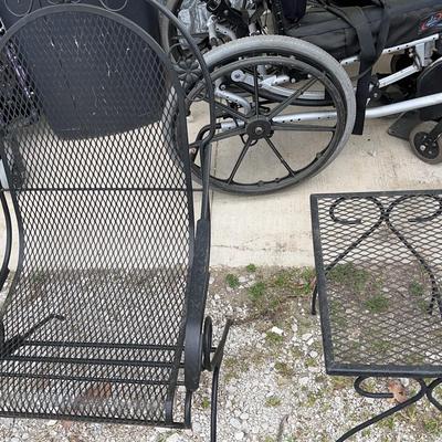 Wrought Iron Table And Chair 