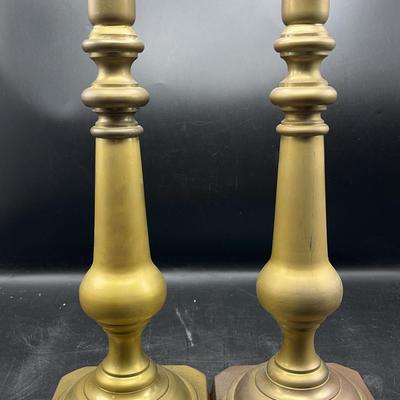 Vintage Solid Brass Candle Holders