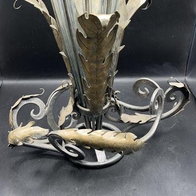 Metal & Glass Vintage Vase