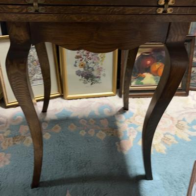 Vintage Napkin Card Game Folding Side Table 