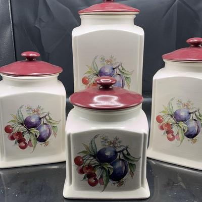 4 Piece Ceramic Canister Set