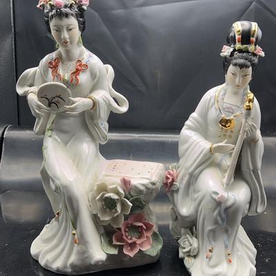A Pair of Vintage Oriental Ladies