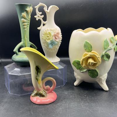 Hull and  Roseville  Vases  and More