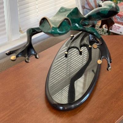 Time Cotterill “Frogman” bronze statue on granite base signed & numbered #11/500 COA 
30”L x 17”H x 12”W