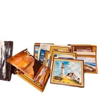 Lot 249  
Artist Signed, Stella Savarais Harriston, Water Themed Painting Collection