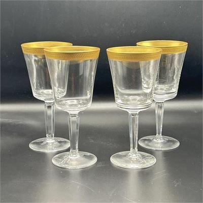 Lot 120   
Lenox Georgetown Gold Encrusted Crystal Wine Glasses - Small