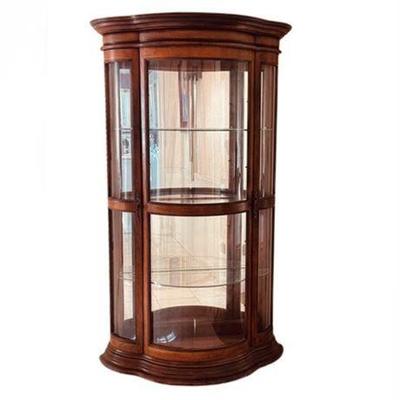 Lot 002-090 
Lighted Curved Glass Vintage Curio Cabinet