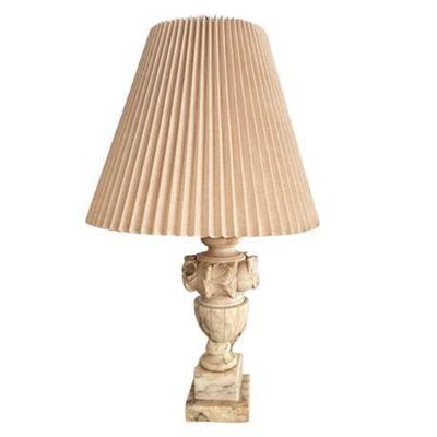 Lot 033-236   
Italian Alabaster Carved Urn Occasional Table Lamp, 1950s