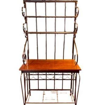 Lot 065 
Baker's Rack With Wine Storage