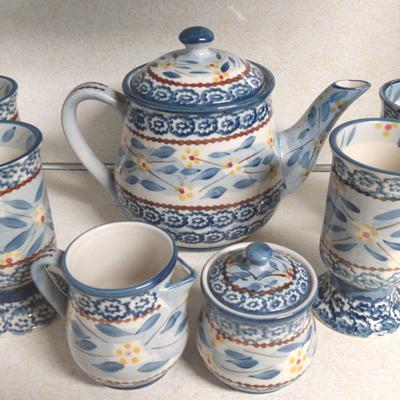 Old World Blue Temptations Coffee Set 